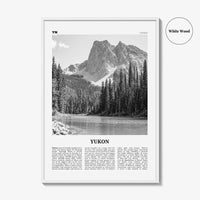 Yukon Print Black and White, Yukon Wall Art, Yukon Poster, Yukon Photo, Yukon Wall Decor, Canada