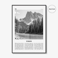 Yukon Print Black and White, Yukon Wall Art, Yukon Poster, Yukon Photo, Yukon Wall Decor, Canada