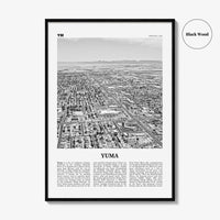 Yuma Print Black and White, Yuma Wall Art, Yuma Poster, Yuma Photo, Yuma Wall Décor, Yuma Map, Arizona, USA