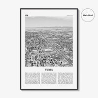 Yuma Print Black and White, Yuma Wall Art, Yuma Poster, Yuma Photo, Yuma Wall Décor, Yuma Map, Arizona, USA