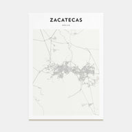Zacatecas Map Portrait Poster