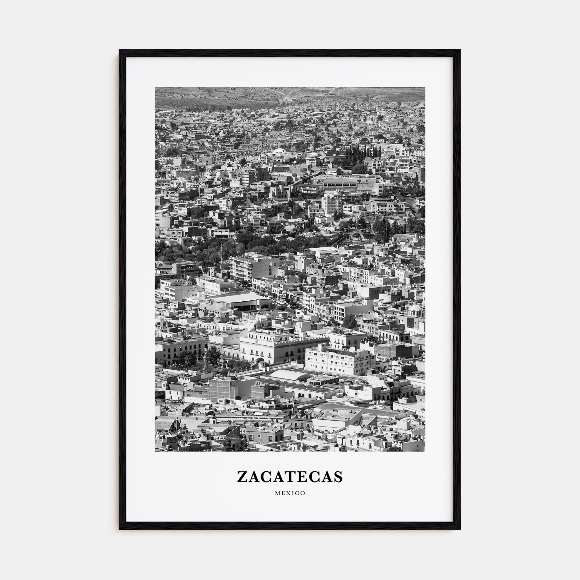 Zacatecas Portrait B&W No 1 Poster