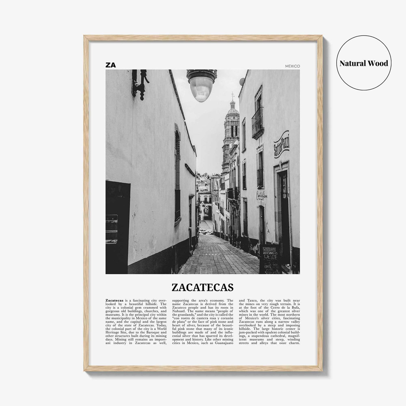 Zacatecas Print Black and White No 1, Zacatecas Wall Art, Zacatecas Poster, Zacatecas Photo, Zacatecas Wall Decor, Mexico