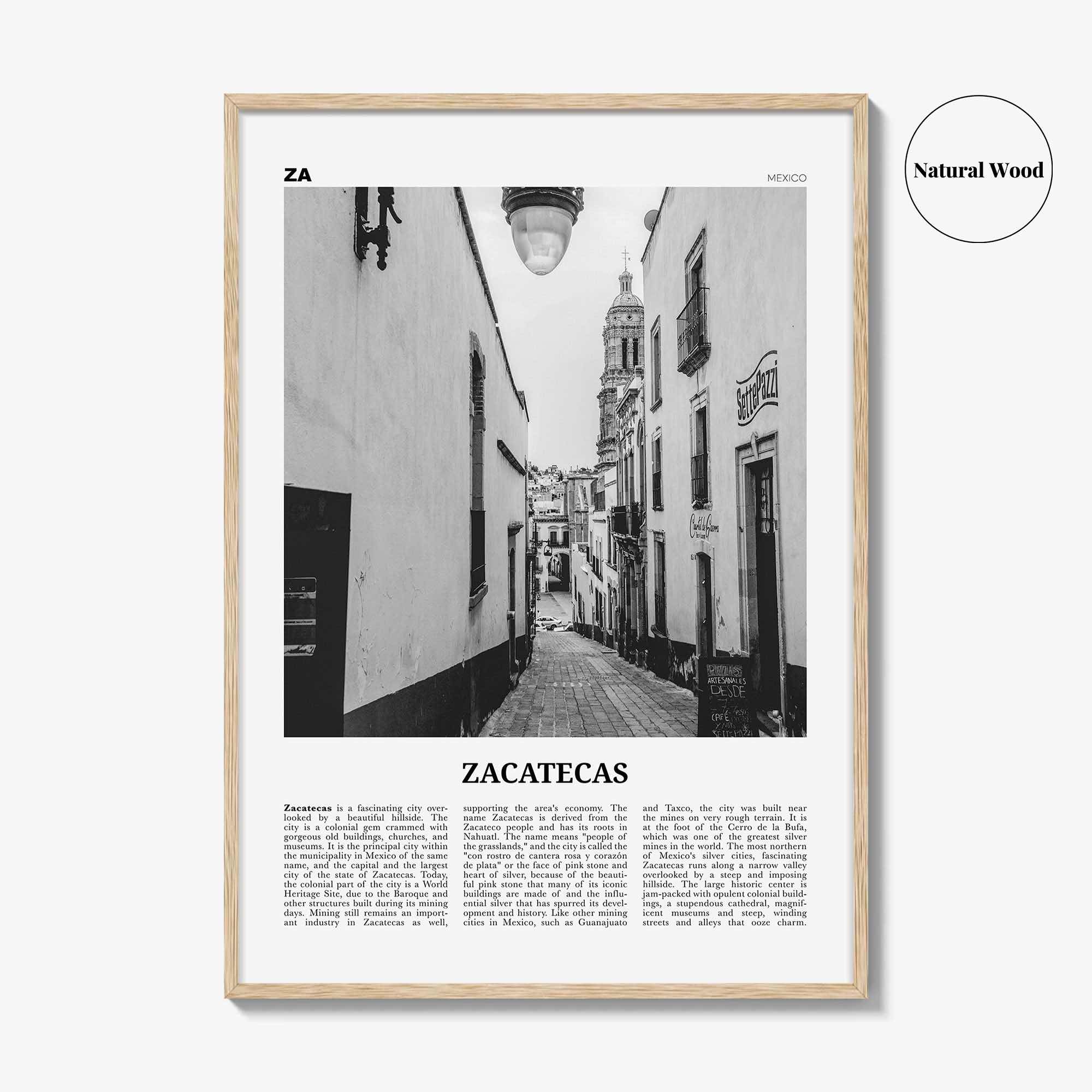 Zacatecas Print Black and White No 1, Zacatecas Wall Art, Zacatecas Poster, Zacatecas Photo, Zacatecas Wall Decor, Mexico