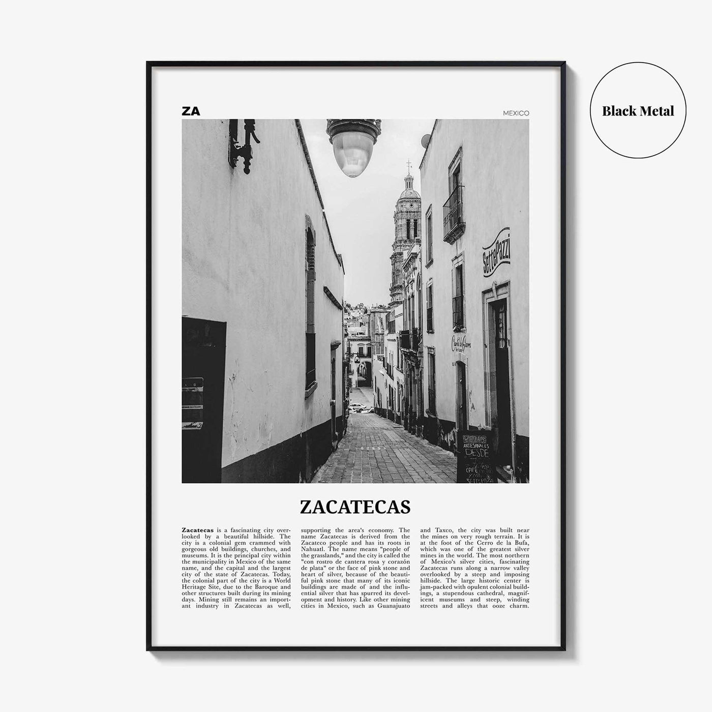 Zacatecas Print Black and White No 1, Zacatecas Wall Art, Zacatecas Poster, Zacatecas Photo, Zacatecas Wall Decor, Mexico