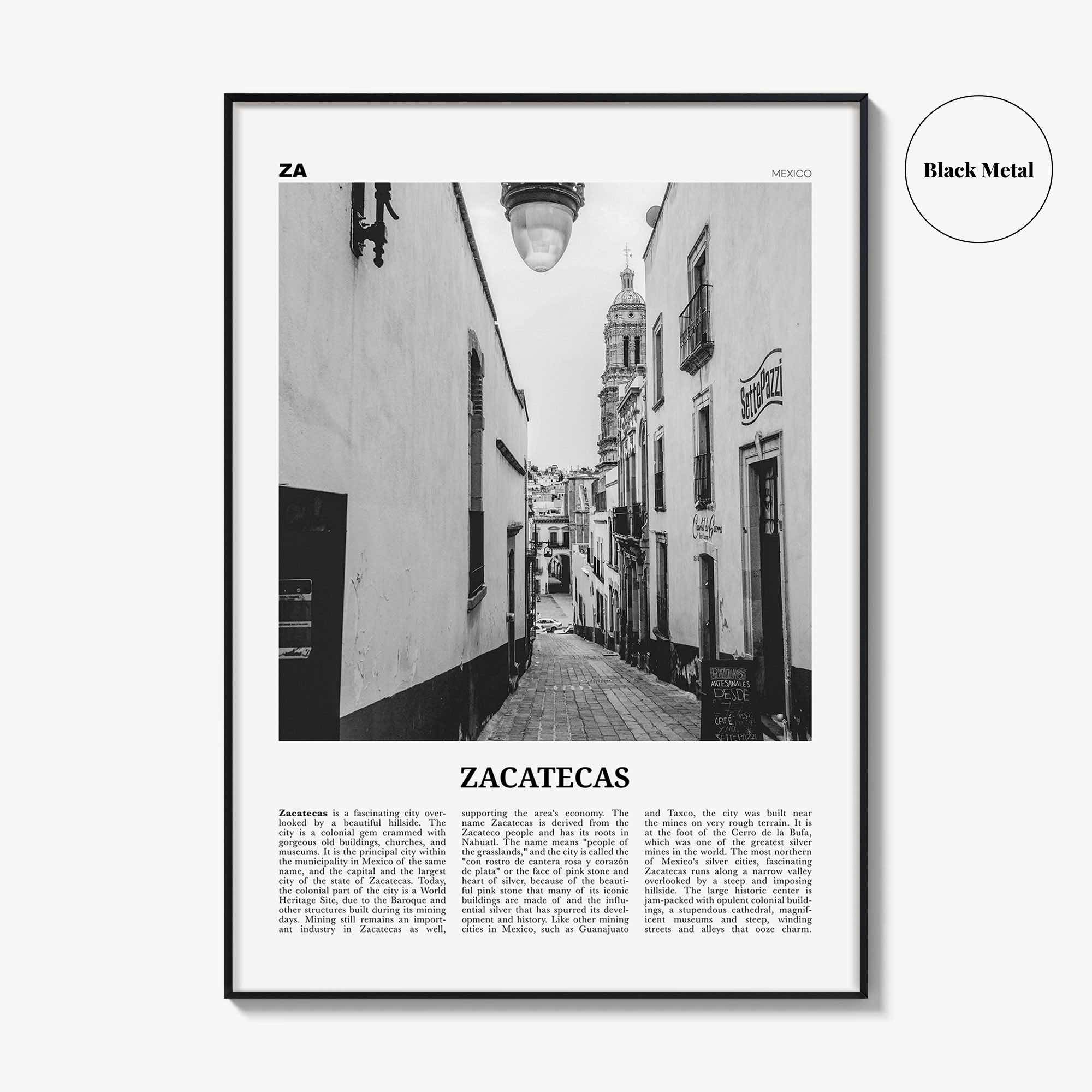 Zacatecas Print Black and White No 1, Zacatecas Wall Art, Zacatecas Poster, Zacatecas Photo, Zacatecas Wall Decor, Mexico