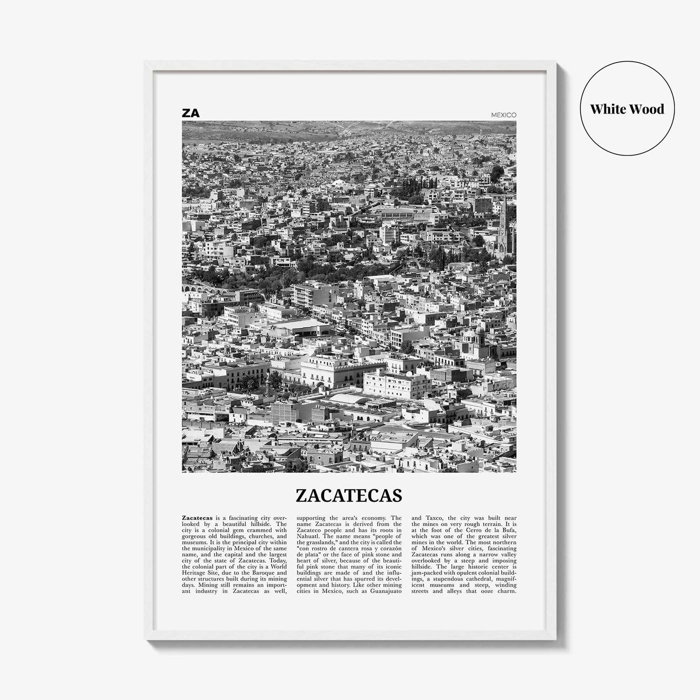 Zacatecas Print Black and White No 2, Zacatecas Wall Art, Zacatecas Poster, Zacatecas Photo, Zacatecas Wall Decor, Mexico