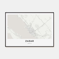 Zadar Map Landscape Poster