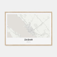 Zadar Map Landscape Poster