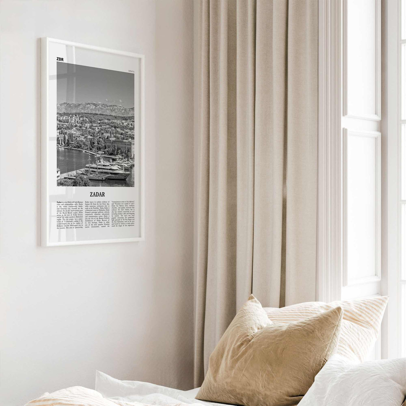 Zadar Print Black and White, Zadar Wall Art, Zadar Poster, Zadar Photo, Zadar Wall Decor, Zára, Croatia, Hrvatska, Europe