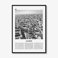 Zagreb Print Black and White, Zagreb Wall Art, Zagreb Poster, Zagreb Photo, Zagreb Wall Decor, Croatia, Medvednica, Hrvatska, Europe