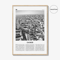 Zagreb Print Black and White, Zagreb Wall Art, Zagreb Poster, Zagreb Photo, Zagreb Wall Decor, Croatia, Medvednica, Hrvatska, Europe