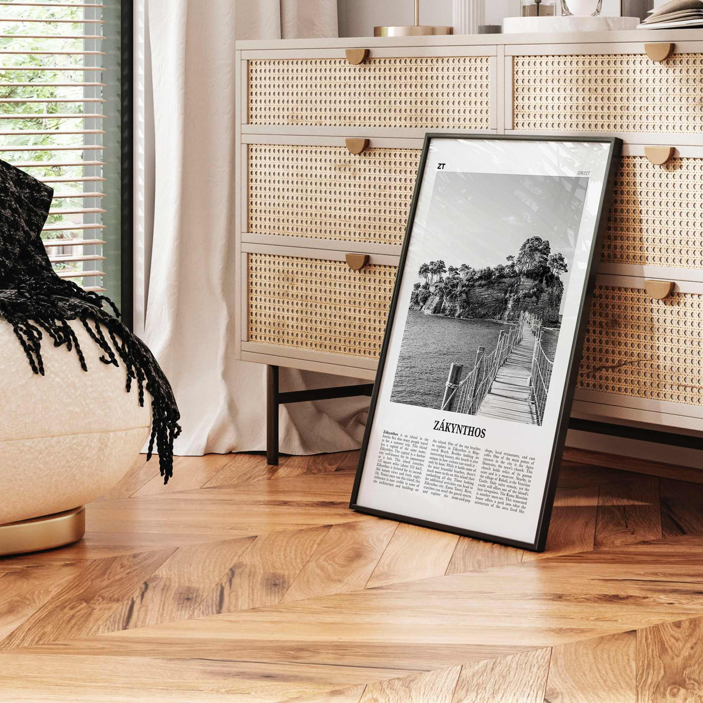 Zakynthos Print Black and White, Zákynthos Wall Art, Zákynthos Poster, Zákynthos Photo, Zákynthos Wall Décor, Zákynthos Map, Greece