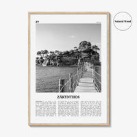 Zakynthos Print Black and White, Zákynthos Wall Art, Zákynthos Poster, Zákynthos Photo, Zákynthos Wall Décor, Zákynthos Map, Greece