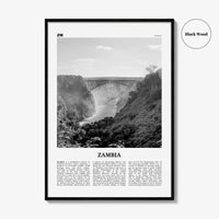 Zambia Print Black and White, Zambia Wall Art, Zambia Poster, Zambia Photo, Zambia Wall Decor, Lusaka, Africa