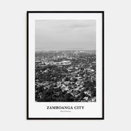 Zamboanga City Portrait B&W Poster