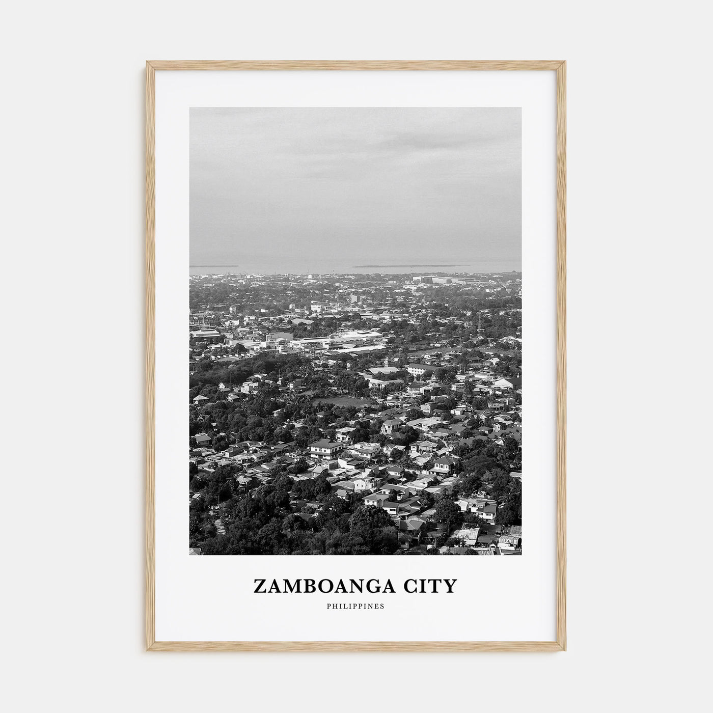 Zamboanga City Portrait B&W Poster