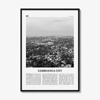 Zamboanga City Print Black and White, Zamboanga City Wall Art, Zamboanga City Poster, Zamboanga City Photo, Zamboanga Décor, Philippines