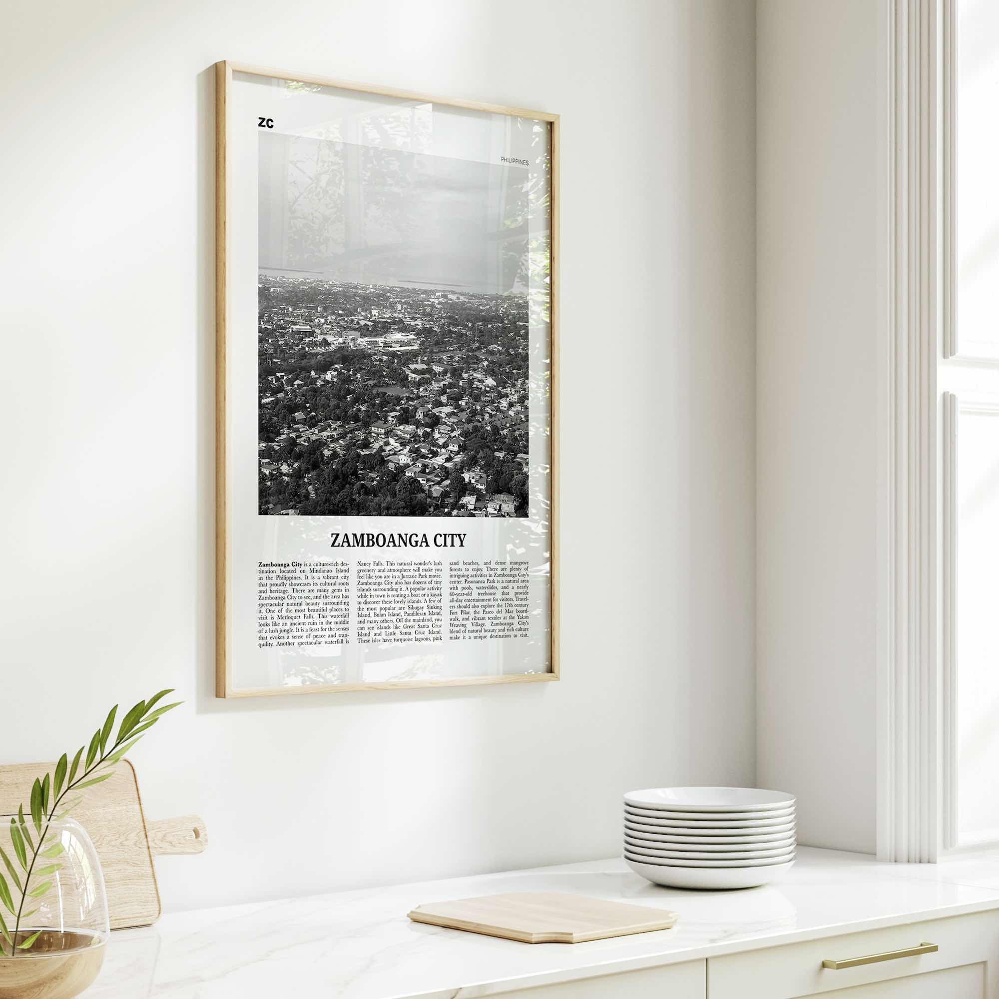 Zamboanga City Print Black and White, Zamboanga City Wall Art, Zamboanga City Poster, Zamboanga City Photo, Zamboanga Décor, Philippines