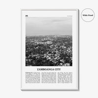 Zamboanga City Print Black and White, Zamboanga City Wall Art, Zamboanga City Poster, Zamboanga City Photo, Zamboanga Décor, Philippines