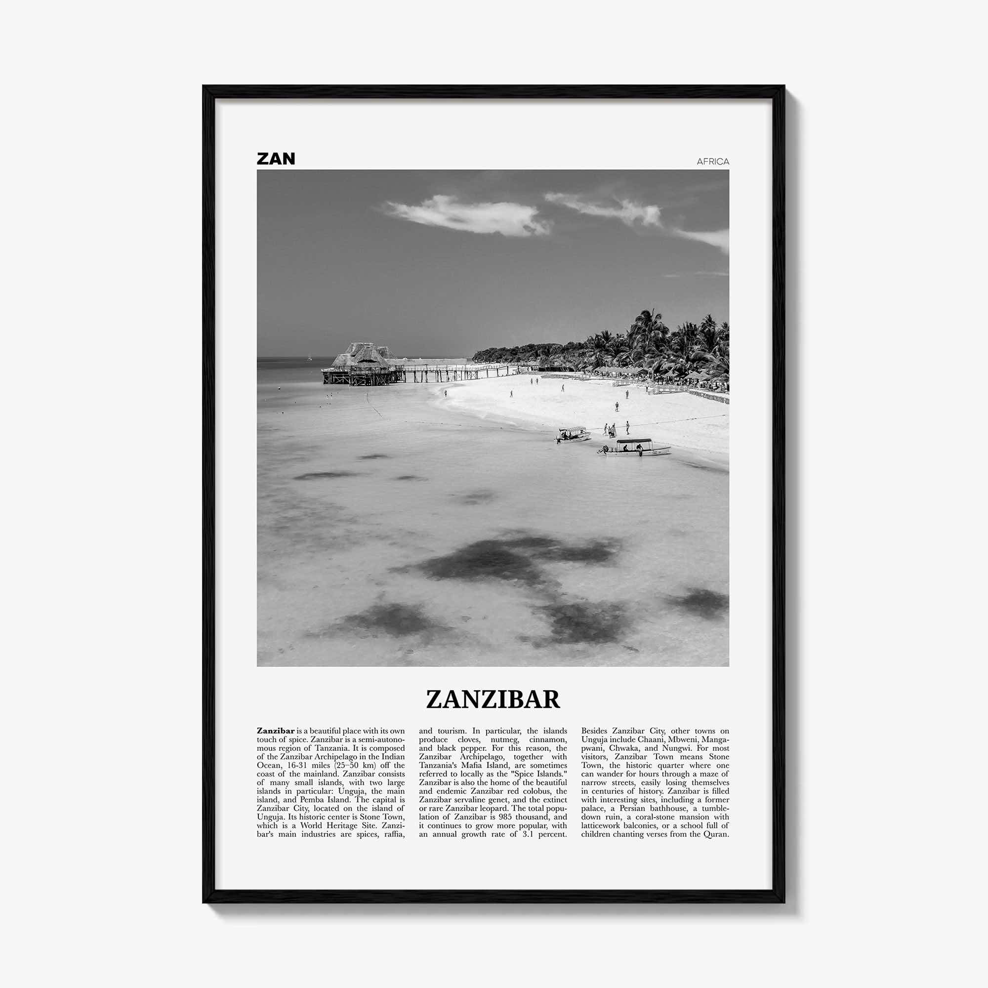 Zanzibar Print Black and White, Zanzibar Wall Art, Zanzibar Poster, Zanzibar Photo, Zanzibar Decor, Tanzania, Unguja, مدينة زنجبار, Africa