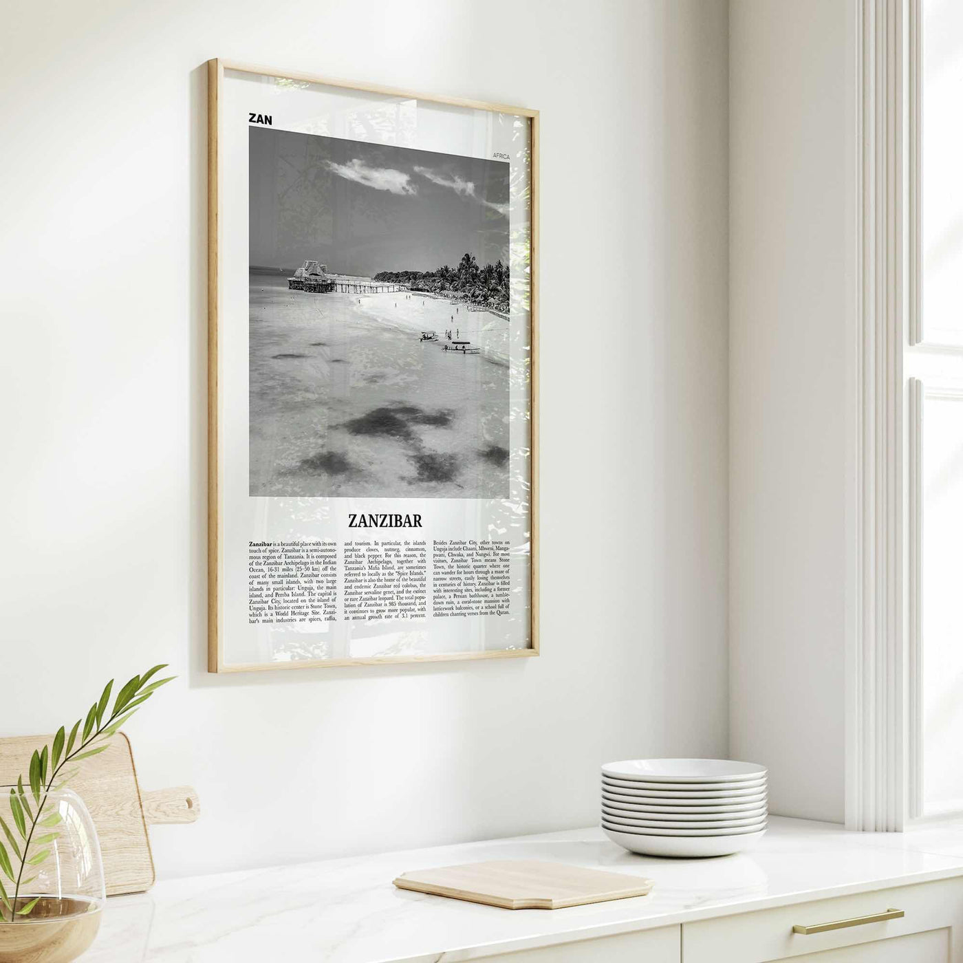 Zanzibar Print Black and White, Zanzibar Wall Art, Zanzibar Poster, Zanzibar Photo, Zanzibar Decor, Tanzania, Unguja, مدينة زنجبار, Africa