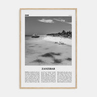 Zanzibar Travel B&W Poster