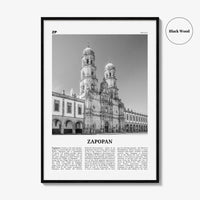 Zapopan Print Black and White, Zapopan Wall Art, Zapopan Poster, Zapopan Photo, Zapopan Wall Décor, Mexico, Jalisco