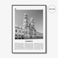Zapopan Print Black and White, Zapopan Wall Art, Zapopan Poster, Zapopan Photo, Zapopan Wall Décor, Mexico, Jalisco