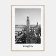 Zaragoza Portrait B&W Poster