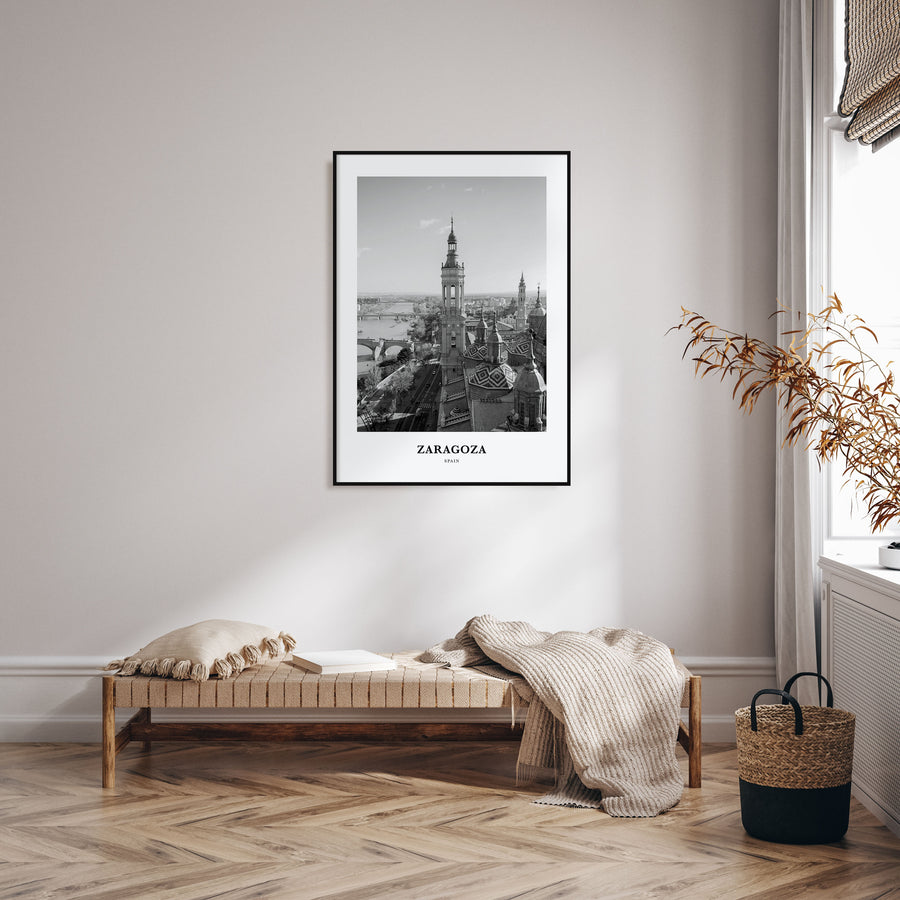 Zaragoza Portrait B&W Poster