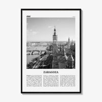 Zaragoza Print Black and White, Zaragoza Wall Art, Zaragoza Poster, Zaragoza Photo, Zaragoza Wall Décor, Aragon, Saragossa, Spain, España