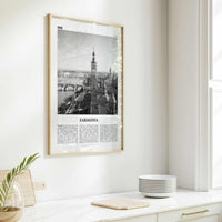 Zaragoza Print Black and White, Zaragoza Wall Art, Zaragoza Poster, Zaragoza Photo, Zaragoza Wall Décor, Aragon, Saragossa, Spain, España