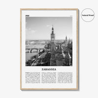Zaragoza Print Black and White, Zaragoza Wall Art, Zaragoza Poster, Zaragoza Photo, Zaragoza Wall Décor, Aragon, Saragossa, Spain, España