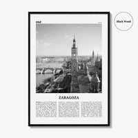 Zaragoza Print Black and White, Zaragoza Wall Art, Zaragoza Poster, Zaragoza Photo, Zaragoza Wall Décor, Aragon, Saragossa, Spain, España