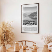 Zell am See Print Black and White, Zell am See Wall Art, Zell am See Poster, Zell am See Photo, Zell am See Décor, Zell am See Map, Austria