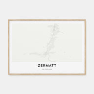 Zermatt Map Landscape Poster