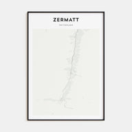 Zermatt Map Portrait Poster