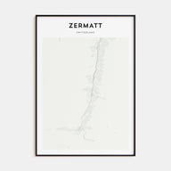 Zermatt Map Portrait Poster