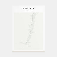 Zermatt Map Portrait Poster