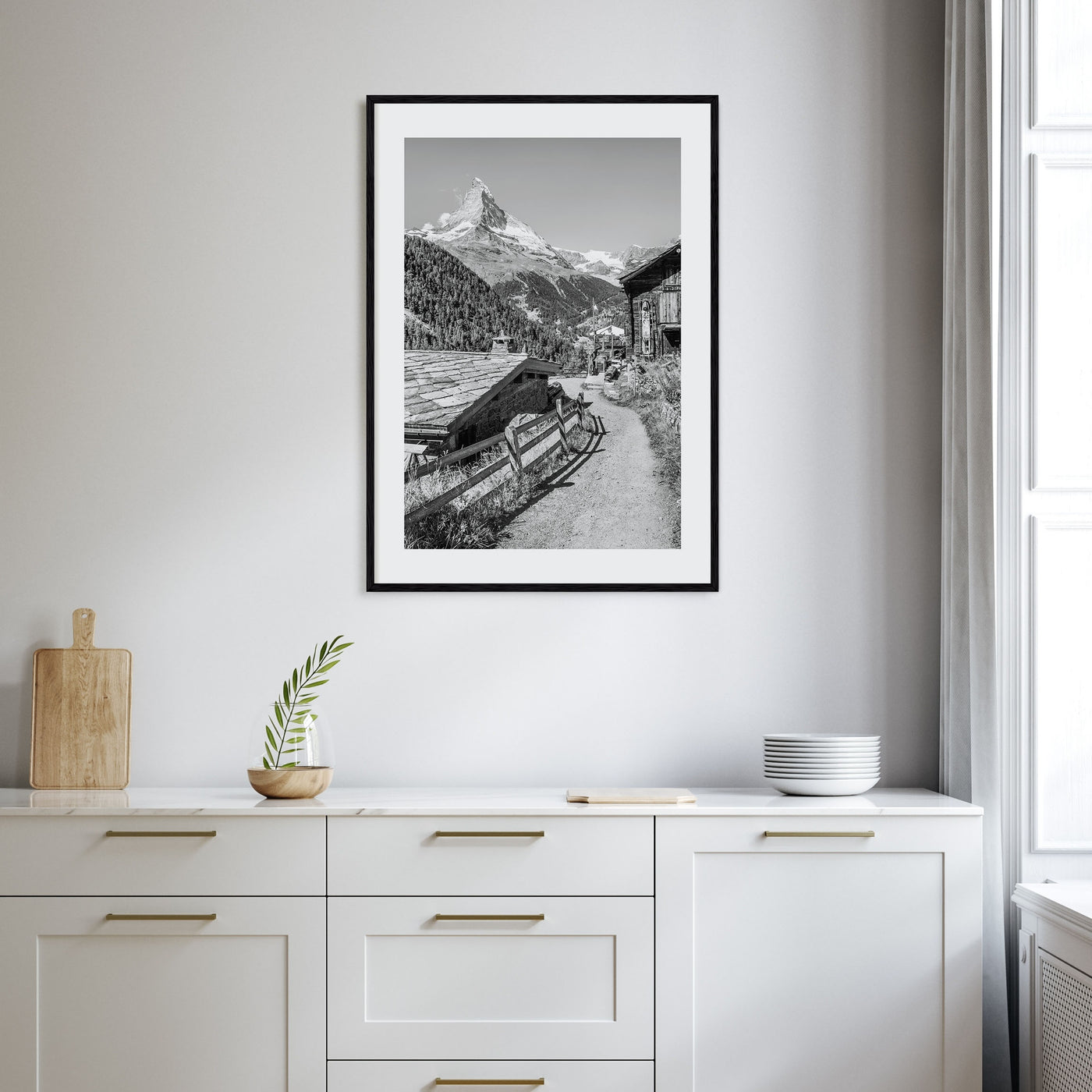 Zermatt Photo B&W Poster