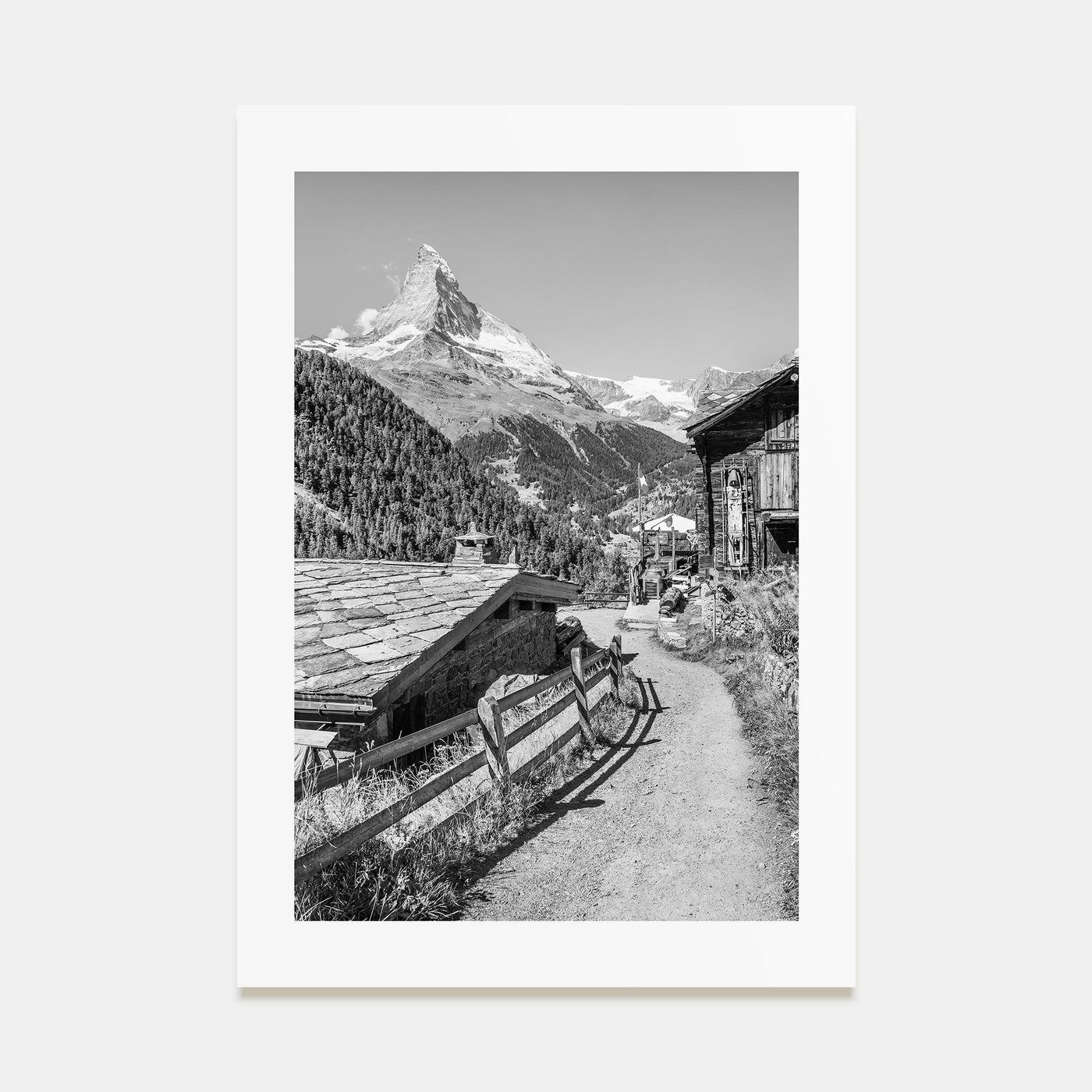 Zermatt Photo B&W Poster