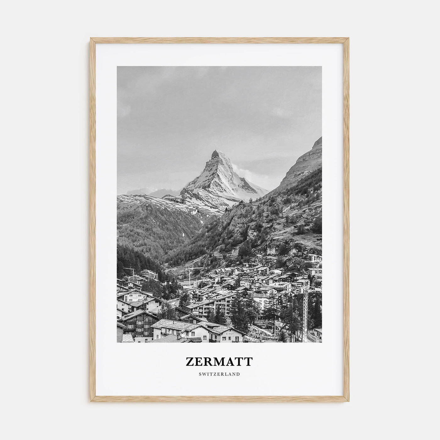 Zermatt Portrait B&W Poster