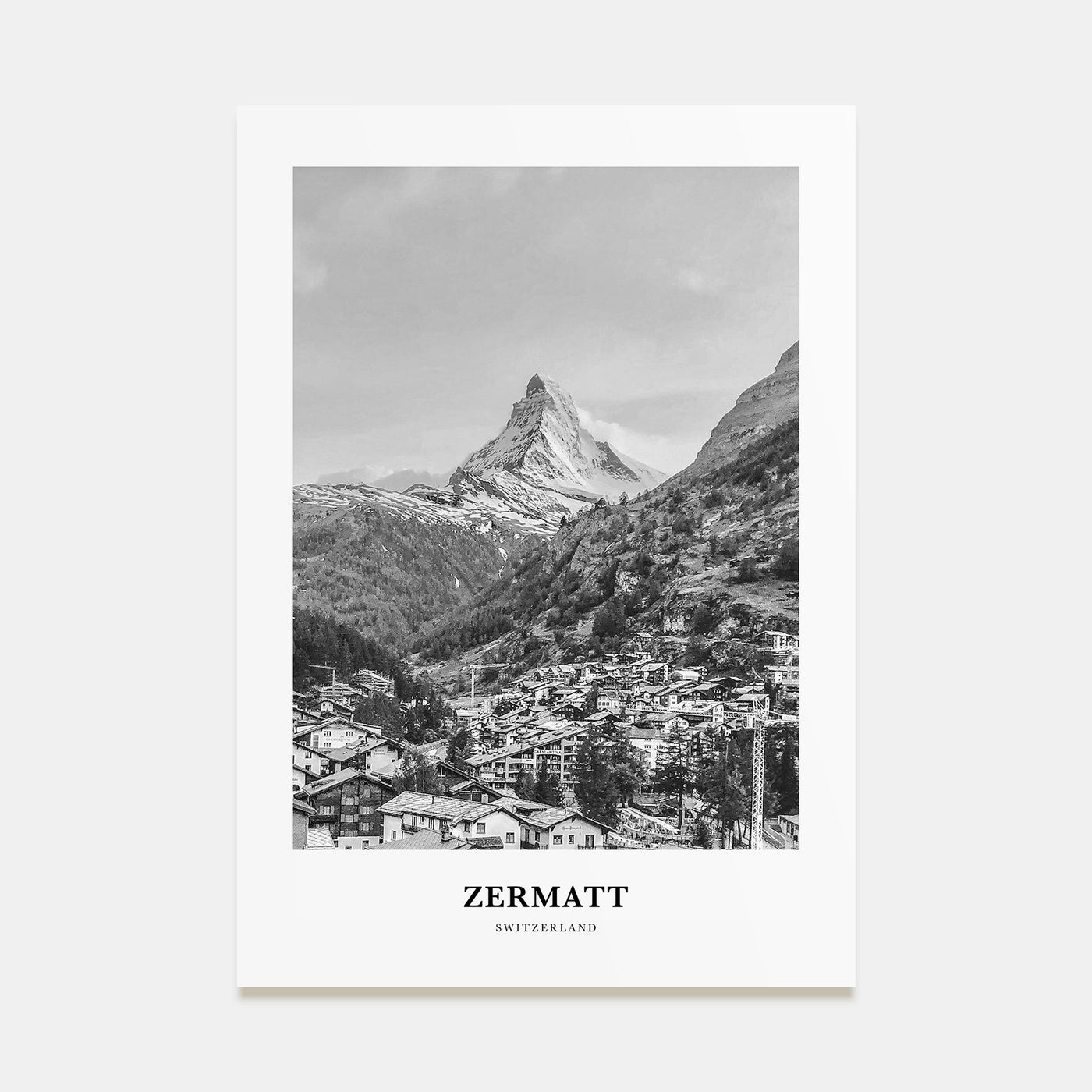 Zermatt Portrait B&W Poster