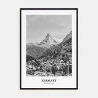 Zermatt Portrait B&W Poster