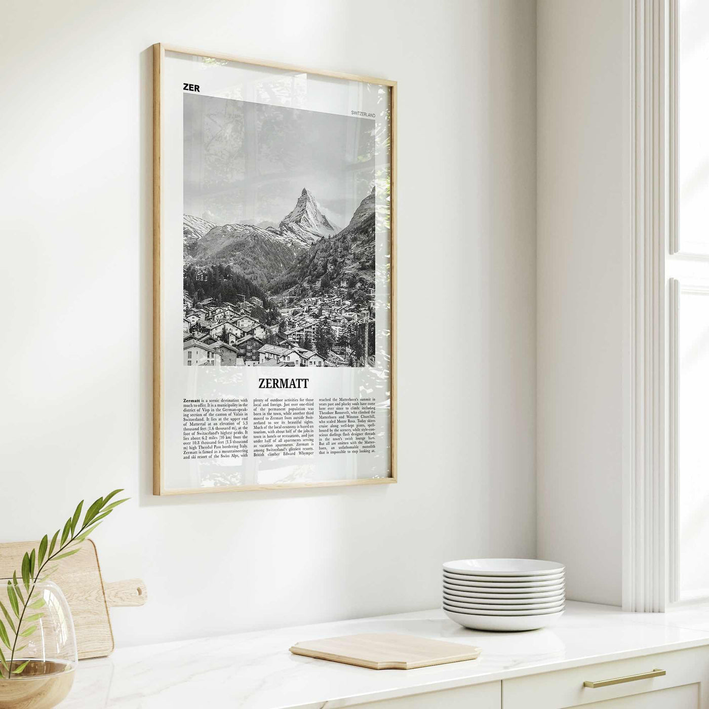 Zermatt Print Black and White, Zermatt Wall Art, Zermatt Poster, Schweiz, Switzerland, Swiss, Schweizerische, Suisse, Matterhorn, Europe