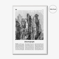 Zhangjiajie Print Black and White, Zhangjiajie Wall Art, Zhangjiajie Poster, Zhangjiajie Photo, Zhangjiajie Wall Décor, Zhangjiajie Map