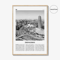 Zhengzhou Print Black and White, Zhengzhou Wall Art, Zhengzhou Poster, Zhengzhou Photo, Zhengzhou Wall Décor, Zhengzhou Map, China