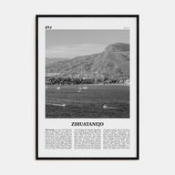 Zihuatanejo Travel B&W Poster