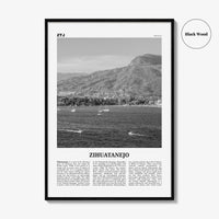 Zihuatanejo Print Black and White, Zihuatanejo Wall Art, Zihuatanejo Poster, Zihuatanejo Photo, Zihuatanejo Wall Décor, Mexico